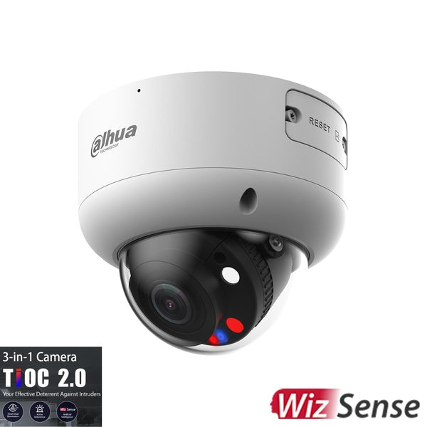 Dahua 8MP Tioc 2.0 Active Deterrence Dome Motorised Camera, DH-IPC-HDBW3849R1P-ZAS-PV-27135-Surveillance Camera-Dahua-CTC Security