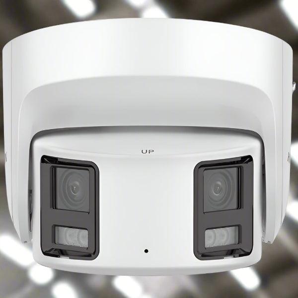 Hikvision 8MP ColorVu Turret 4mm Dual Head Strobe + Speaker network Camera, DS-2CD2387G2P-LSU/SL - CTC Communications