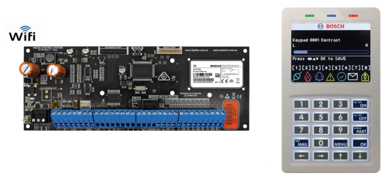 Bosch Solution 6000 Alarm PCB, No Dialler Interface Board with 3.5" Colour Screen Wi-Fi Keypad