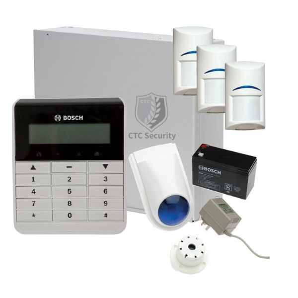 Bosch Solution 2000 Alarm System with 3 x Gen 2 PIR Detectors+ Text Code pad
