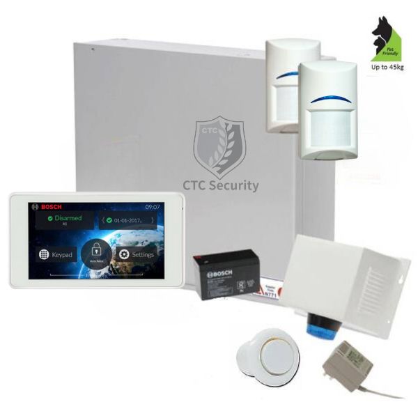 Bosch Solution 2000 Alarm System with 2 x Gen 2 Tritech Detectors+ 5" Touch Screen Code pad