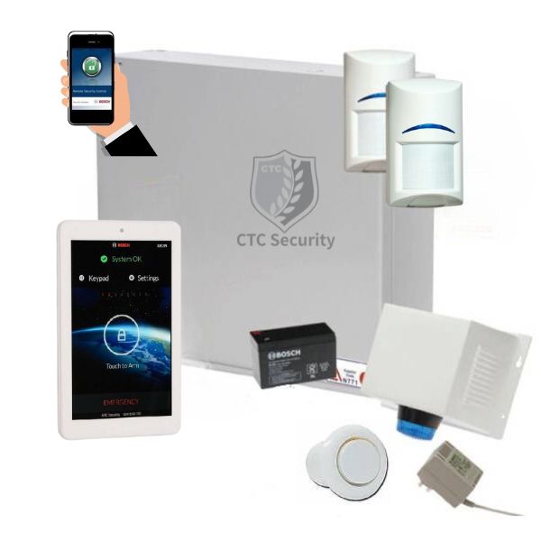 Bosch Solution 2000 Alarm System with 2 x PIR Detectors+ 7" Touch Screen Code pad+ IP Module-Bosch-CTC Security