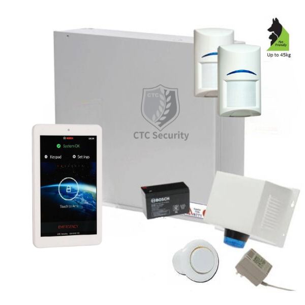 Bosch Solution 2000 Alarm System with 2 x Gen 2 Tritech Detectors+ 7" Touch Screen Code pad