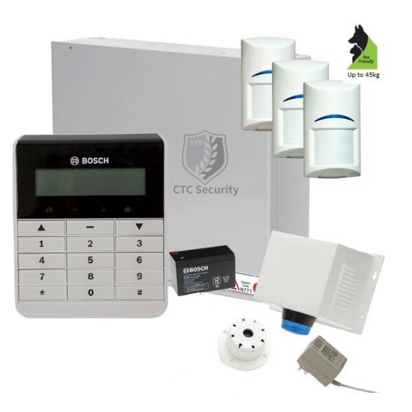 Bosch Solution 2000 Alarm System with 3 x Gen 2 Tritech Detectors+ Text Code pad