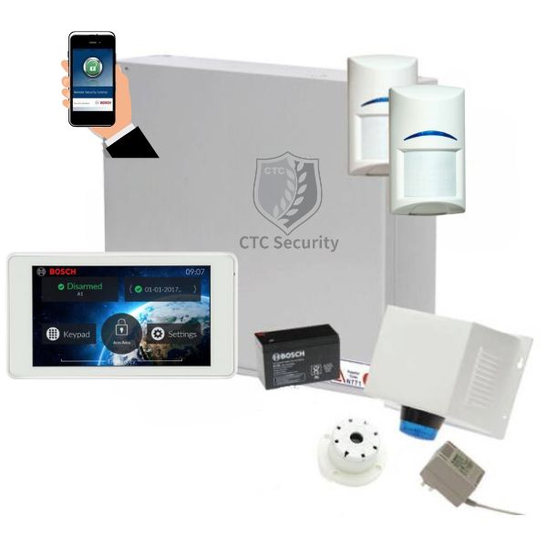 Bosch Solution 2000 Alarm System with 2 x PIR Detectors+ 5" Touch Screen Code pad + IP Module