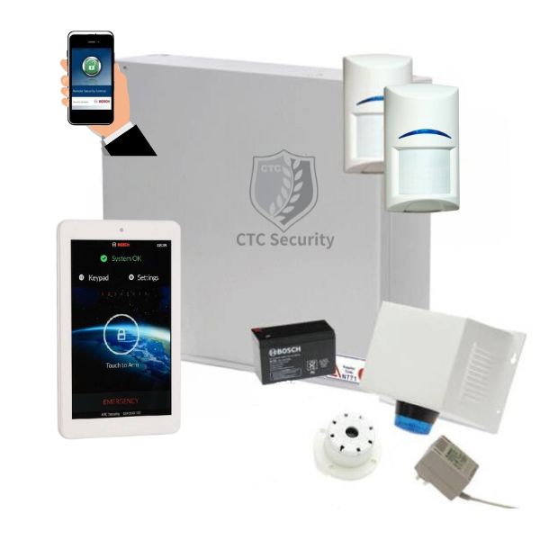 Bosch Solution 2000 Alarm System with 2 x PIR Detectors+ 7" Touch Screen Code pad+ IP Module-Bosch-CTC Security