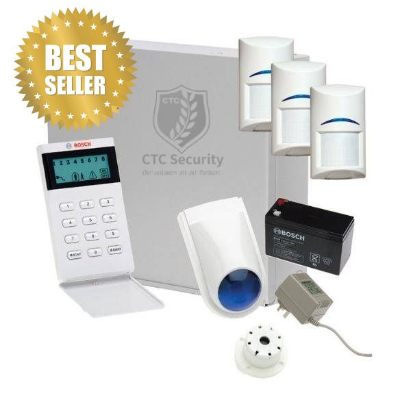 Bosch Solution 3000 Alarm + 3 x Gen 2 Quad Detectors+ Icon Code pad-CTC Security