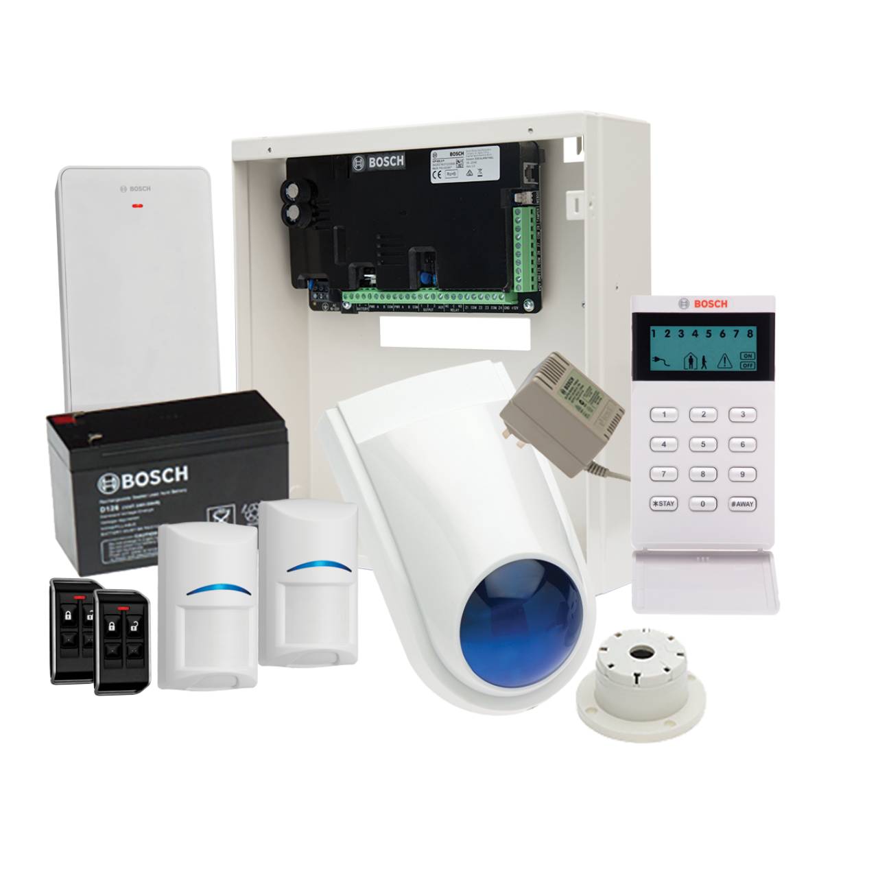 Bosch Solution 3000 Alarm System, Icon Code Pad, Wireless Detector Kit-Bosch-CTC Security