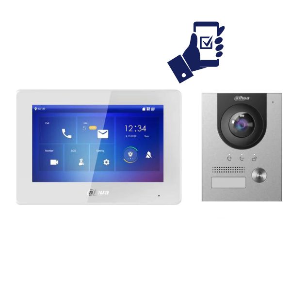 Dahua IP Intercom Kit 7 inch Touch Screen White, KIT-KTP01L-AUS