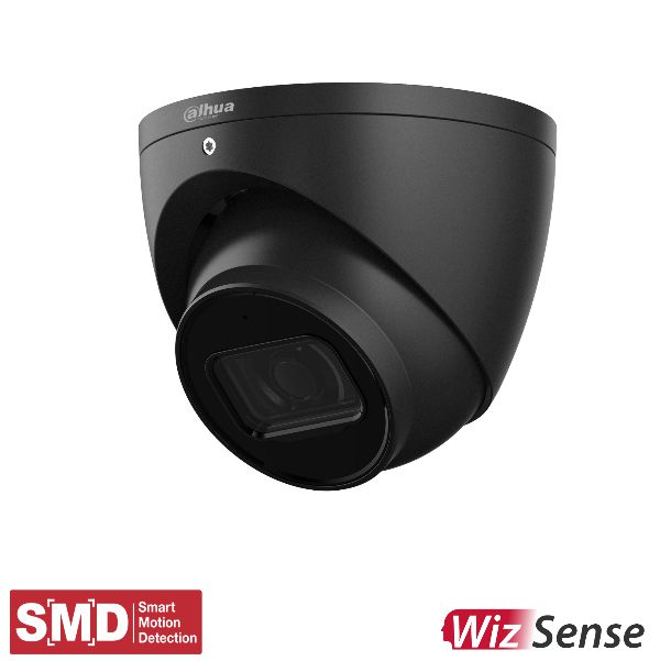 Dahua 4 Channel SMD Black Security Kit,  4 CH Ultra HD NVR, 4 X 6MP WizSense HDW3641EMP Black Camera
