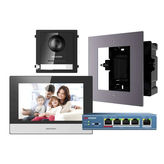 Hikvision IP Video Intercom Flush Kit, DS-KIS602(F)-Hikvision-CTC Security