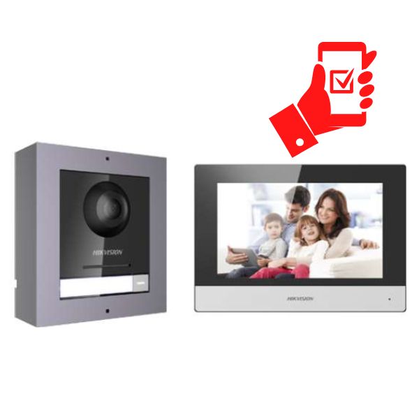 Hikvision IP Video Intercom Flush Kit, DS-KIS602(F)-Hikvision-CTC Security