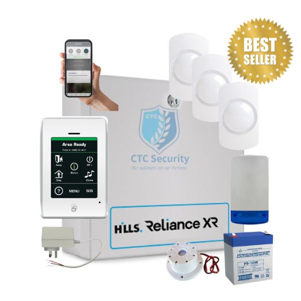 Hills Security Alarm Reliance XR with Touchnav Code Pad 8 Zones