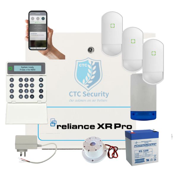 Hills Security Alarm System Reliance XRPro with Optex Detectors