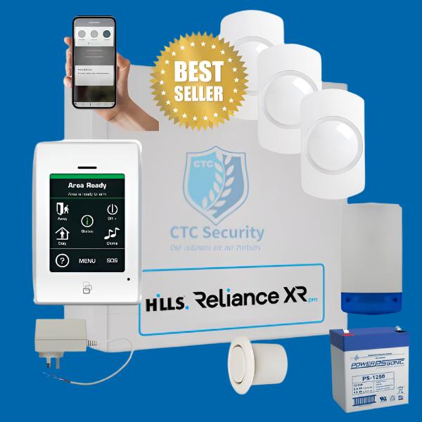 Hills Security Alarm System Reliance XR, Touchnav Kit with Guardall Detectors
