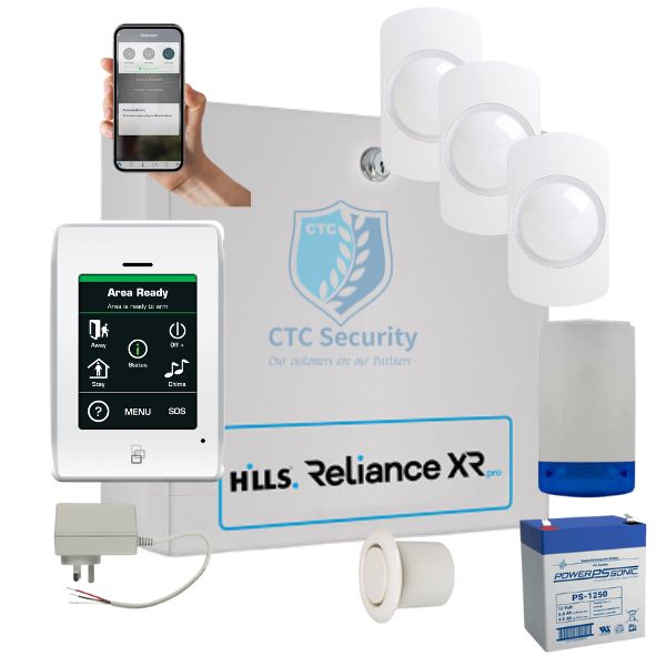 Hills Security Alarm System Reliance XRPro, Touchnav Kit, RELIANCE-XRPRO-K2-3