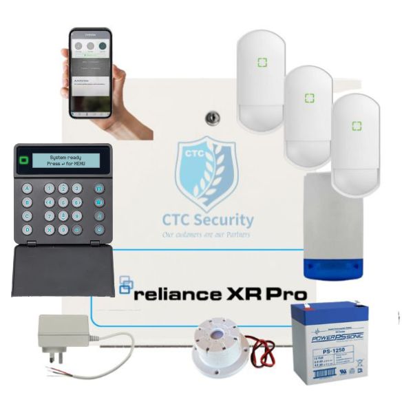 Hills Security Alarm System Reliance XRPro, NXG-1830 with Optex Detectors