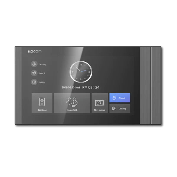 Kocom IP Monitor 7" Touchscreen Black, KOCKCVT701SMB