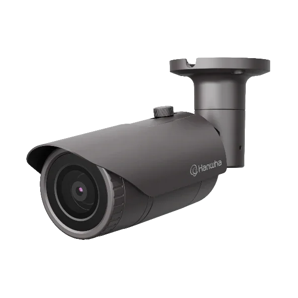 Hanwha security camera Hanwha Vision QNO-7012R Q Series 4MP Bullet Camera on a white background