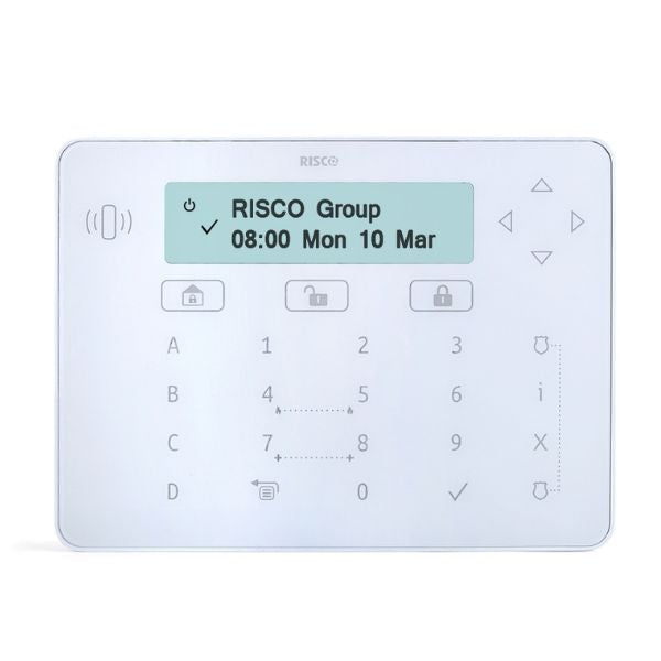 Risco Elegant Keypad with Proxreader White, RPKELPWT000B-Risco-CTC Security