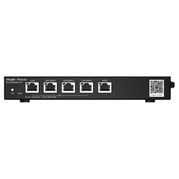 Ruijie5-Port High-Performance Cloud Managed PoE Office Router, RG-EG310GH-P-E