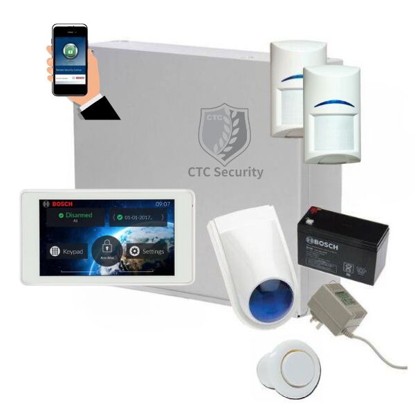 Bosch Solution 2000 Alarm System with 2 x PIR Detectors+ 5" Touch Screen Code pad + IP Module