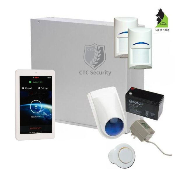 Bosch Solution 2000 Alarm System with 2 x Gen 2 Tritech Detectors+ 7" Touch Screen Code pad