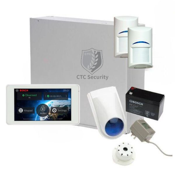Bosch Solution 2000 Alarm System with 2 x Gen 2 Quad Detectors+ 5" Touch Screen Code pad