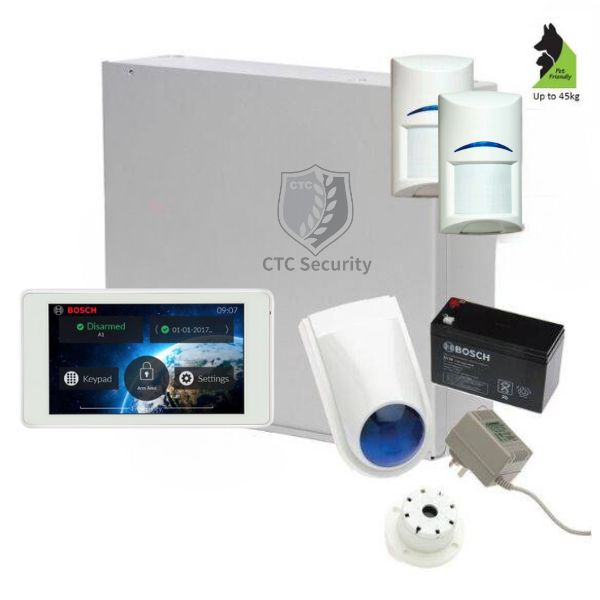 Bosch Solution 2000 Alarm System with 2 x Gen 2 Tritech Detectors+ 5" Touch Screen Code pad