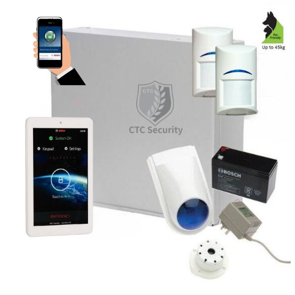 Bosch Solution 2000 Alarm System with 2 x Gen 2 Tritech Detectors+ 7" Touch Screen Code pad+ IP Module