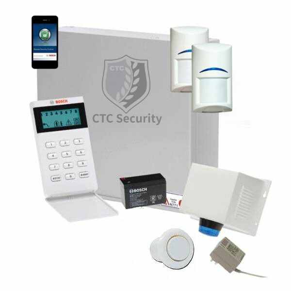 Bosch Solution 2000 Alarm System with 2 x PIR Detectors+ Icon Code pad+ IP Module