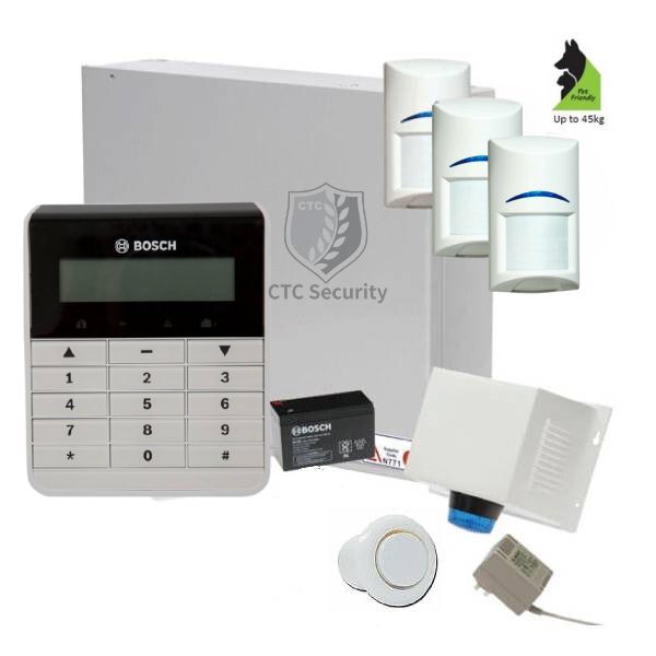Bosch Solution 2000 Alarm System with 3 x Gen 2 Tritech Detectors+ Text Code pad
