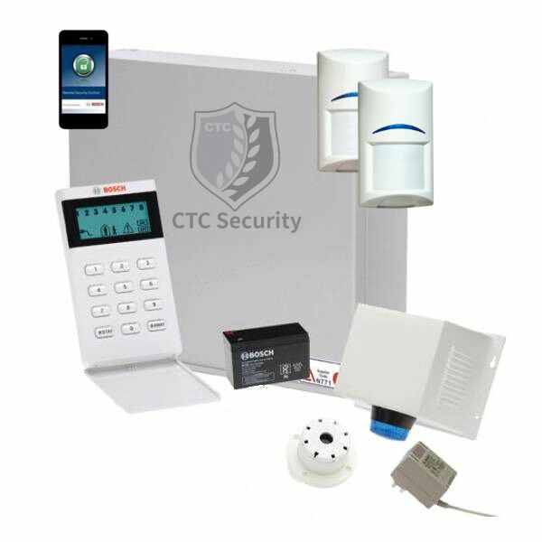 Bosch Solution 2000 Alarm System with 2 x PIR Detectors+ Icon Code pad+ IP Module-Bosch-CTC Security
