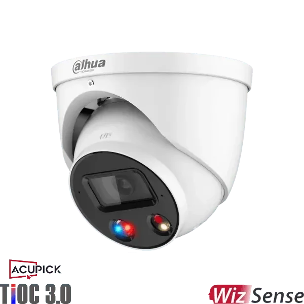 Dahua 8MP TIOC ACUPICK SMD 4.0 Active Deterrence Turret Fixed Camera, DH-IPC-HDW3849H-AS-PV-ANZ-S2 - CTC Communications