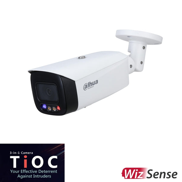 Dahua 5MP Tioc 1.0 Active Deterrence Bullet Fixed Camera, DH-IPC-HFW3549T1P-AS-PV-0280B-Surveillance Camera-Dahua-CTC Security