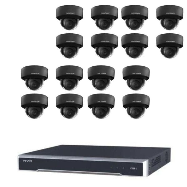 Hikvision CCTV Kit, AcuSense, 16 x 6MP Dome (Mic), 16CH NVR with 3TB HDD