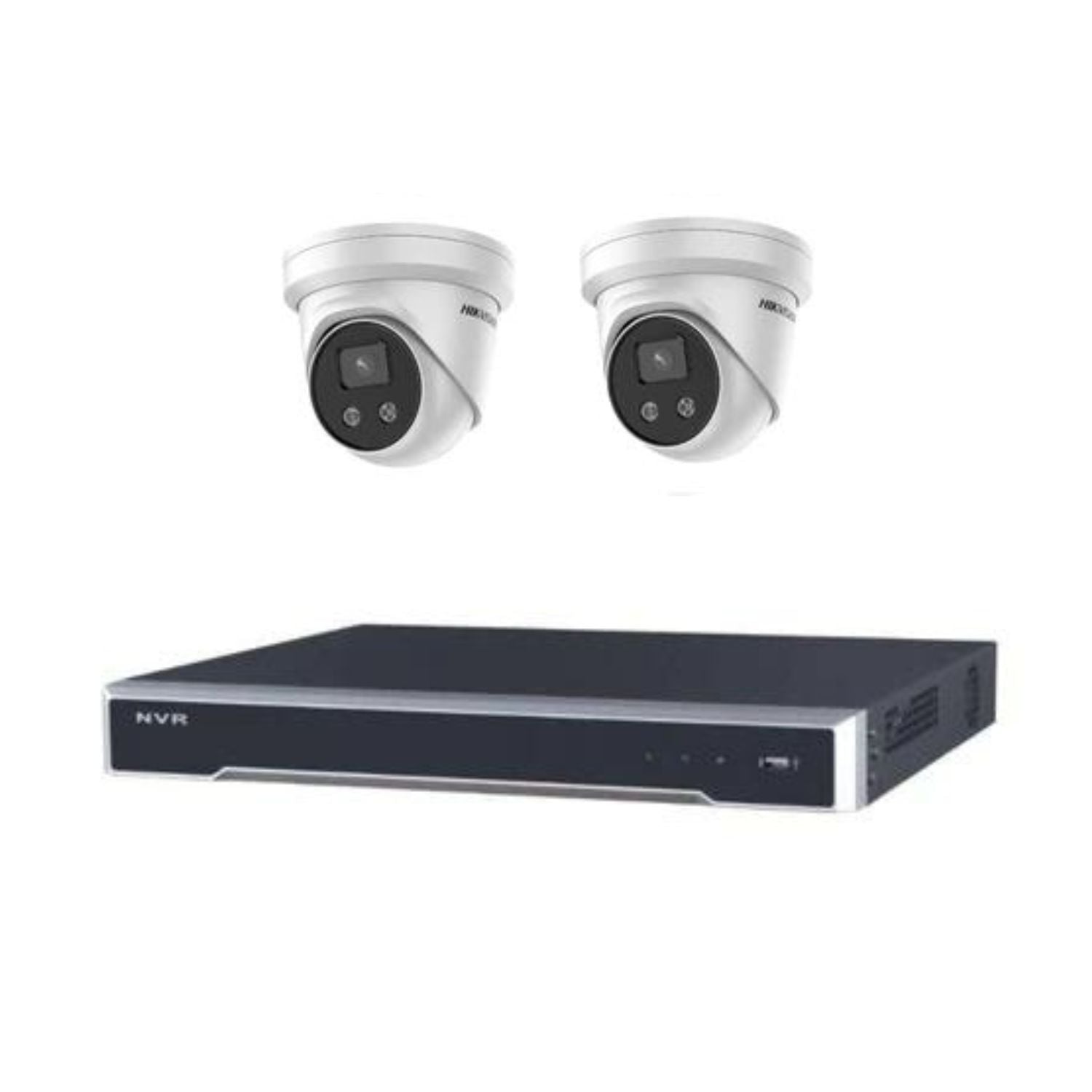 Hikvision CCTV Kit, AcuSense, 2 x 8MP Turret, 4CH NVR with 3TB HDD