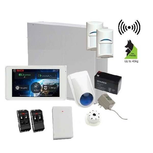 Bosch Solution 3000 Alarm System with 2 x Wireless Detectors + 5" Touch Screen Code pad-Alarm System-CTC Security