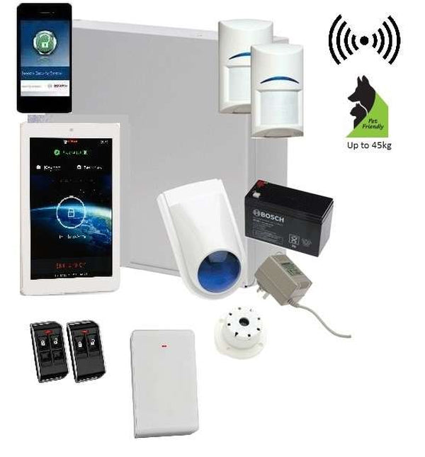 Bosch Solution 3000 Alarm System with 2 x Wireless Tritech Detectors + 7" Touch Screen Code pad+ IP Module-Bosch-CTC Security