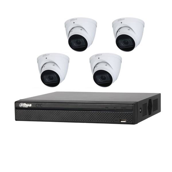 Dahua 4 Channel SMD Security Kit,  4 CH Ultra HD NVR, 4 X 6MP WizSense HDW3641EMP Camera