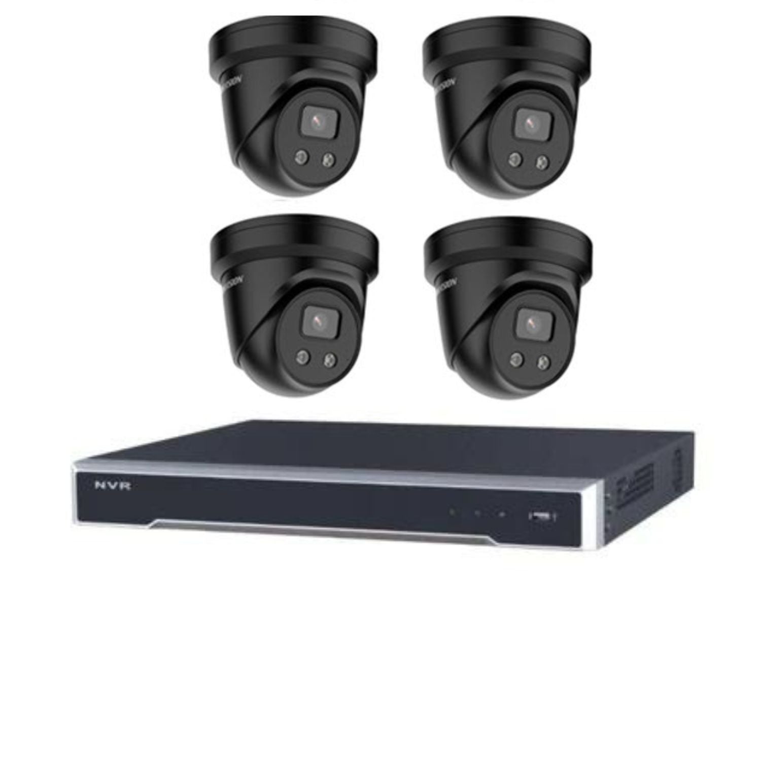 Hikvision CCTV Kit, AcuSense, 4 x 6MP Turret, 4CH NVR with 3TB HDD