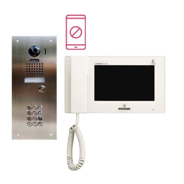 Aiphone JP Series Access-Intercom Kit 7" Monitor, Flush Mounted Keypad plus Door Station, JPACCESSKIT