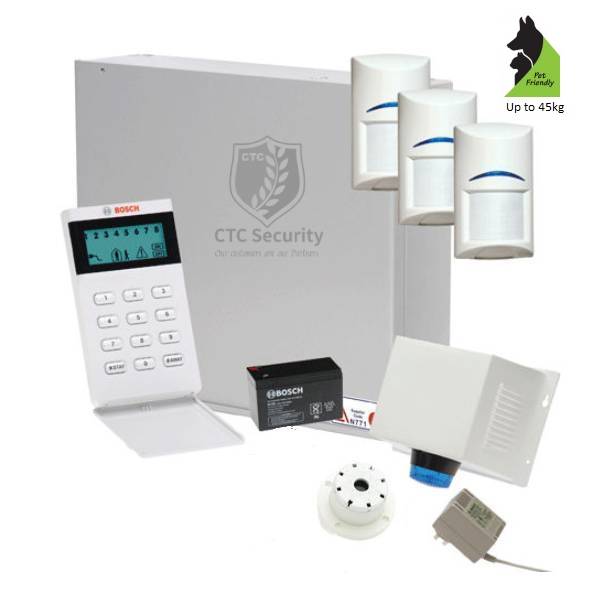 Bosch Solution 3000 Alarm System with 3 x Gen 2 Tritech Detectors+ Icon Code pad