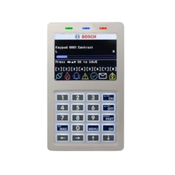 White 3.5" Colour Screen Smart Card Alarm Keypad, CP736B