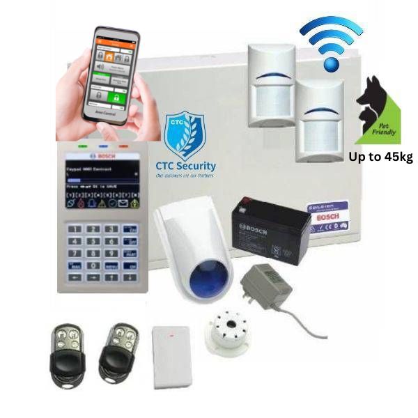 Bosch Solution 6000 Alarm System IP Kit, 2 x Wireless Tritech Detectors+ Stainless Steel Remote Controls