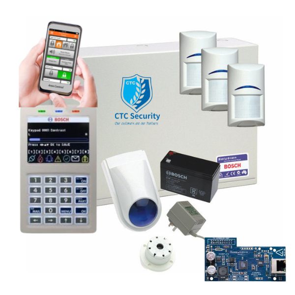 Bosch Solution 6000 Alarm System IP Kit with 3 x Gen 2 Quad Detectors