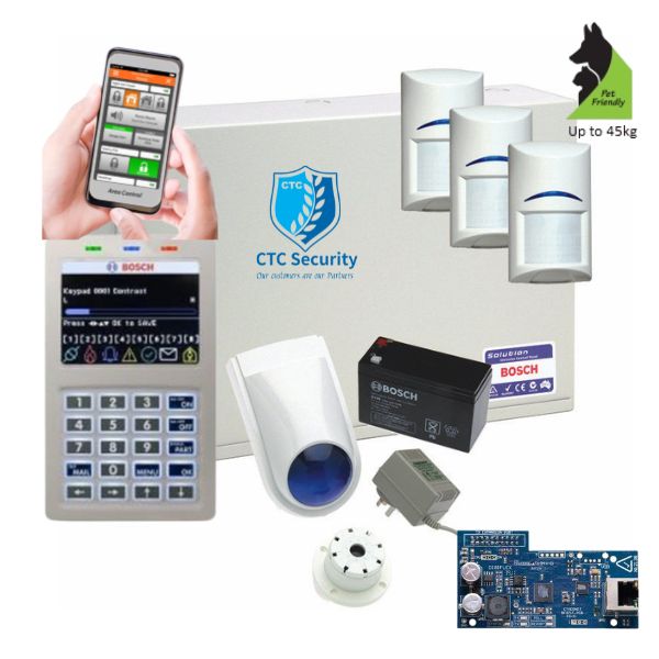 Bosch Solution 6000 Alarm System IP Kit with 3 x Gen 2 Tritech Detectors