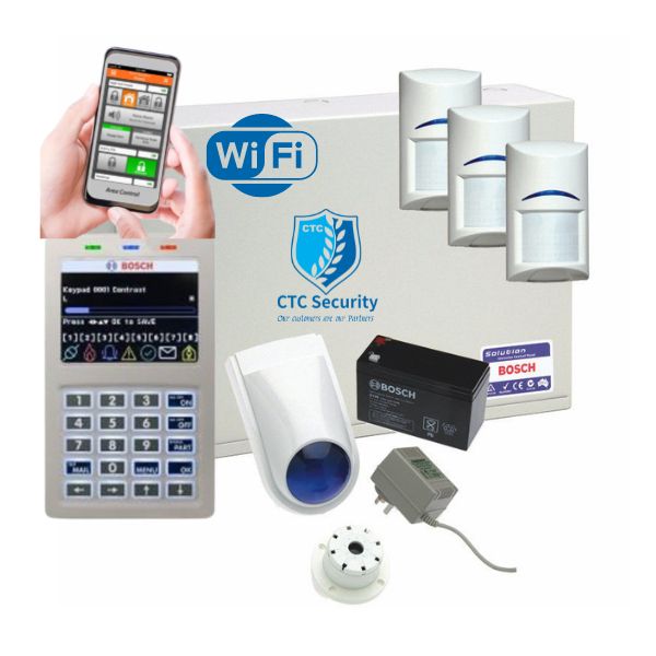 Bosch Solution 6000 Alarm System Wi-Fi Kit, 3 x Gen 2 Standard Detectors