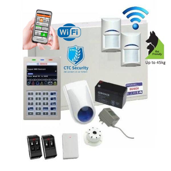 Bosch Solution 6000 Alarm System Wi-Fi Kit 2 x Wireless Tritech Detectors + Remote Controls