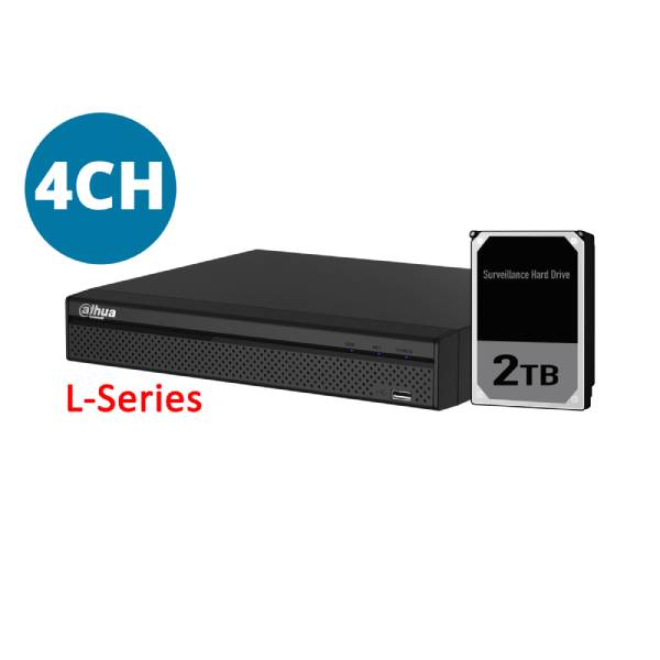 Dahua Lite Series 4 Channel 2TB HDD-CTC Security